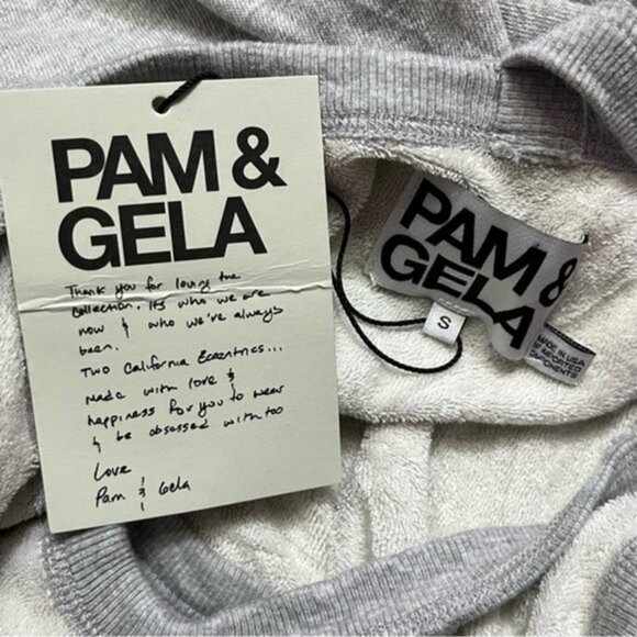 NWT Pam & Gela Strap Back Sweatshirt Heather Grey Women Size Small‎ - Picture 7 of 10